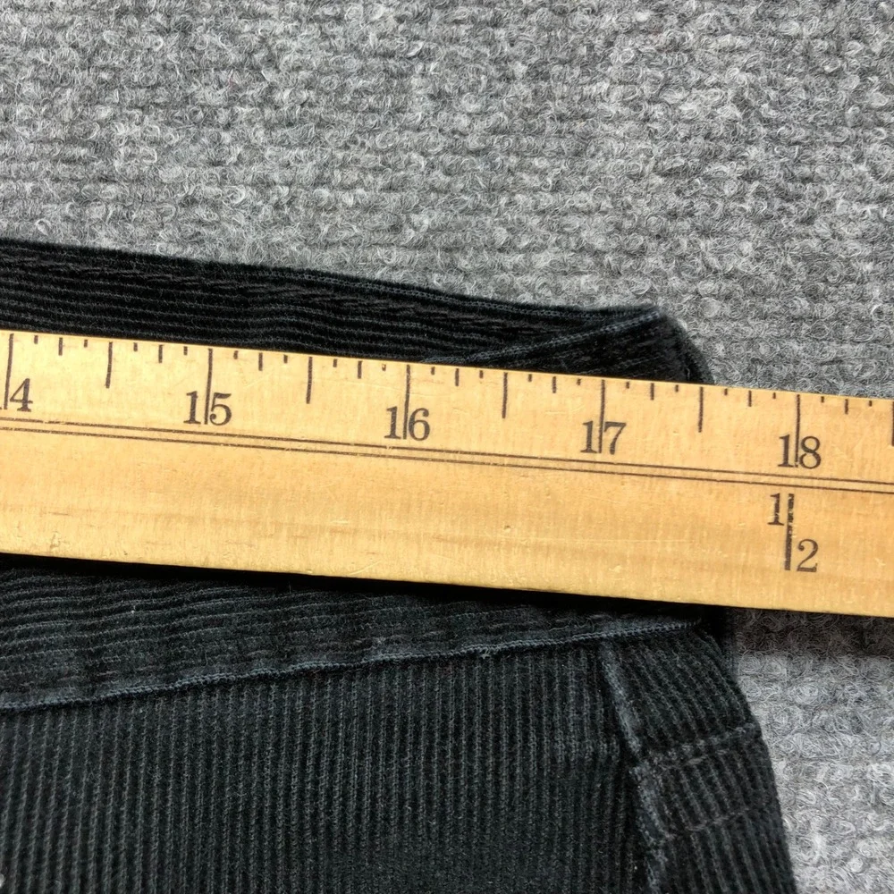 Levis 505 Straight Fit Corduroy Pants Mens Black 35x29 White Tab 5-Pocket